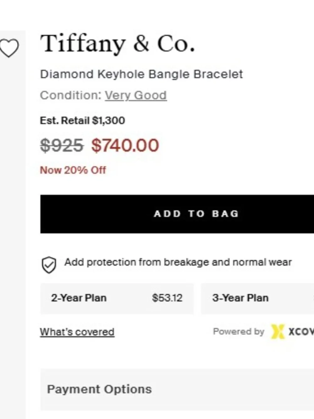 Like New Tiffany & Co. Diamond Keyhole Bangle Bracelet